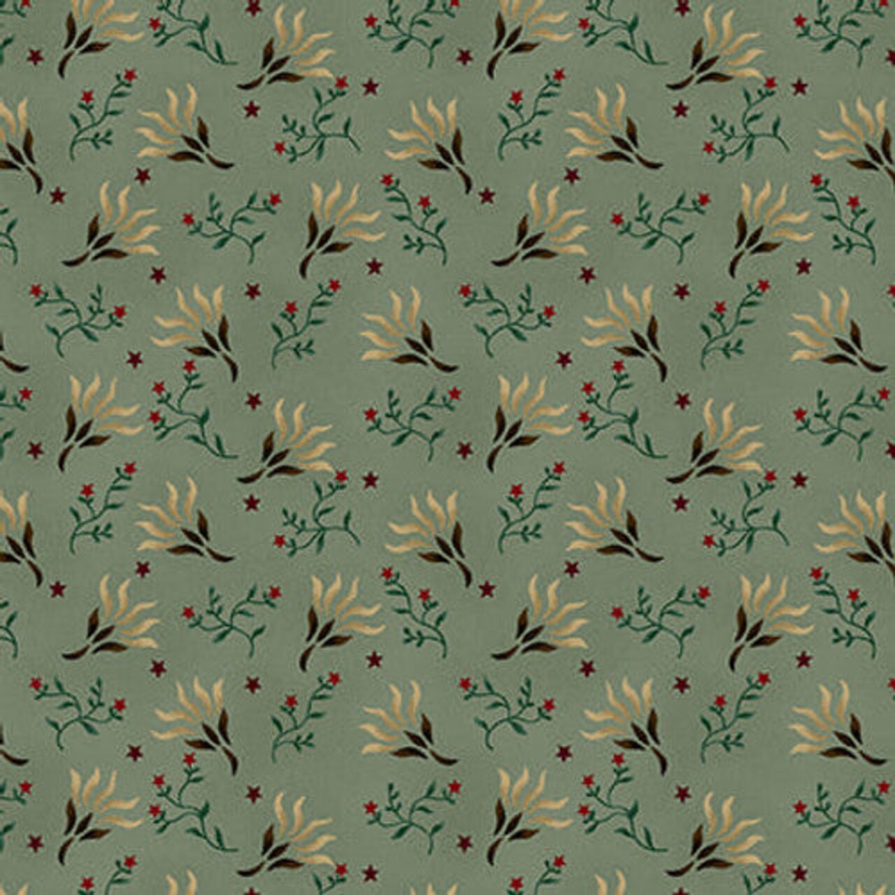 Fabric Henry Glass Aqua Tossed Clover Scrap Basket Favorites by the Quarter Yard 1521-11